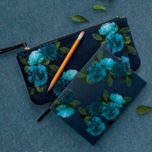 J. Jill Gift Set: Floral Cosmetic Zipper Pouch and Matching Journal